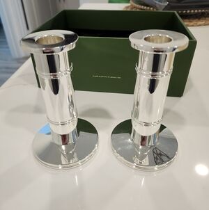 Kate Spade- Lenox 5' Silver Plated Candlestick Pair